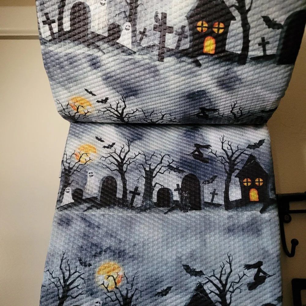 Halloween spookylane shower curtain